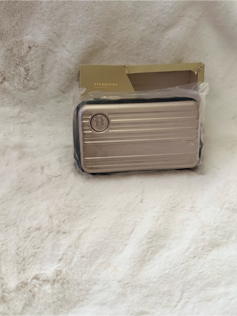 Starbucks Metallic Gold Hard Travel Case